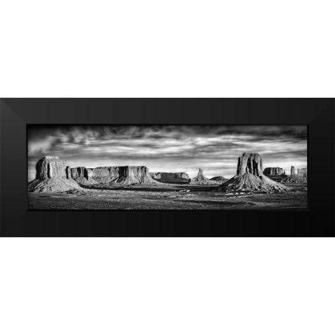BandW Desert View VII Black Modern Wood Framed Art Print by Drost, David