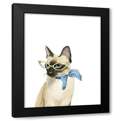Cool Cat II Black Modern Wood Framed Art Print by Popp, Grace