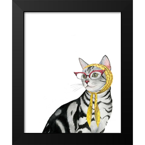 Cool Cat III Black Modern Wood Framed Art Print by Popp, Grace