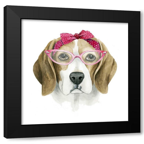 Vintage Pup I Black Modern Wood Framed Art Print with Double Matting by Popp, Grace