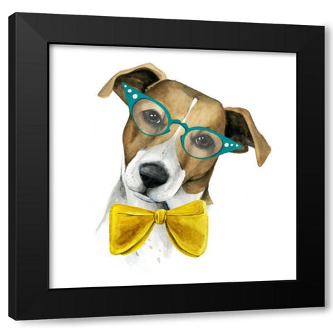 Vintage Pup II Black Modern Wood Framed Art Print with Double Matting by Popp, Grace