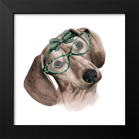 Vintage Pup III Black Modern Wood Framed Art Print by Popp, Grace