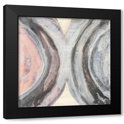 Surface Study III Black Modern Wood Framed Art Print with Double Matting by Stramel, Renee W.