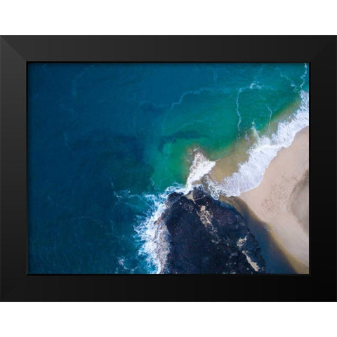Hawaii View I Black Modern Wood Framed Art Print by Mead, Adam