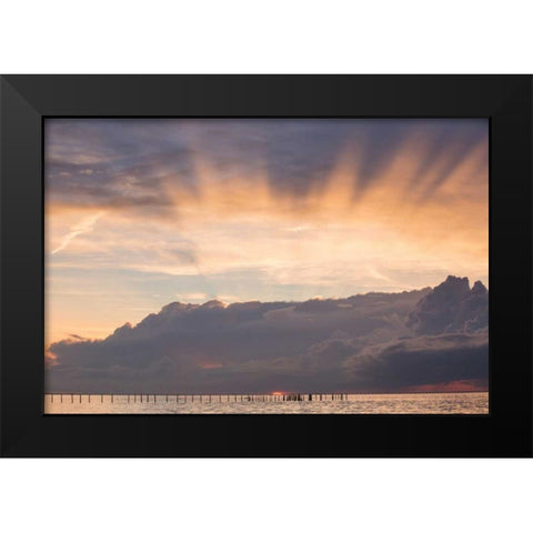 First Landing-Sea III Black Modern Wood Framed Art Print by Mead, Adam