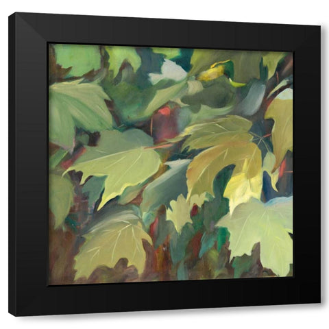 Leaf Array I Black Modern Wood Framed Art Print by Iafrate, Sandra