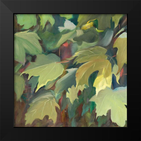 Leaf Array I Black Modern Wood Framed Art Print by Iafrate, Sandra
