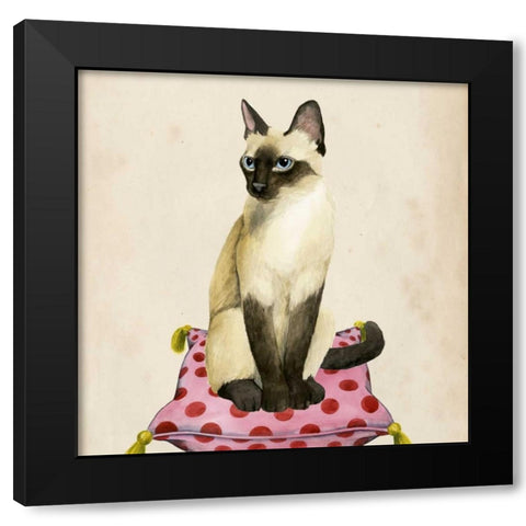 Lady Cat II Black Modern Wood Framed Art Print by Popp, Grace