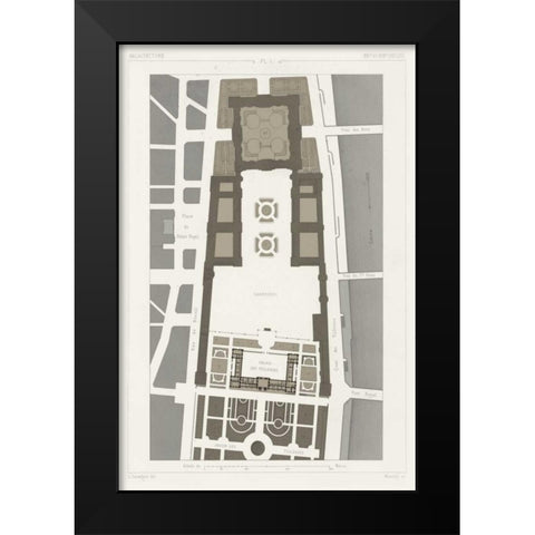 Palais Des Tuileries, Paris II Black Modern Wood Framed Art Print by Vision Studio