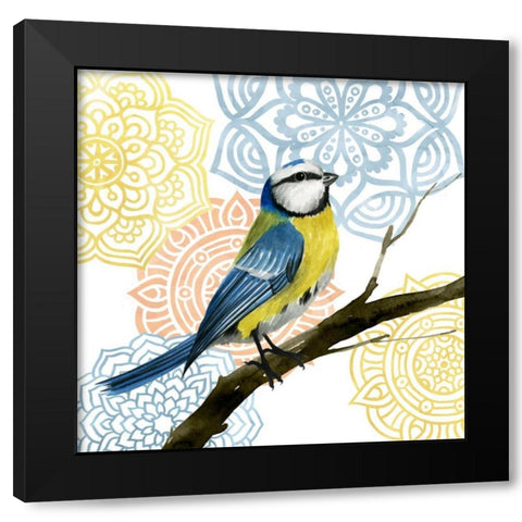Mandala Bird I Black Modern Wood Framed Art Print by Popp, Grace