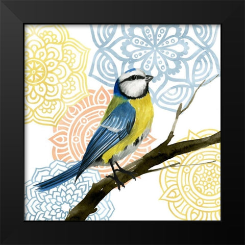 Mandala Bird I Black Modern Wood Framed Art Print by Popp, Grace