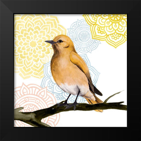 Mandala Bird II Black Modern Wood Framed Art Print by Popp, Grace