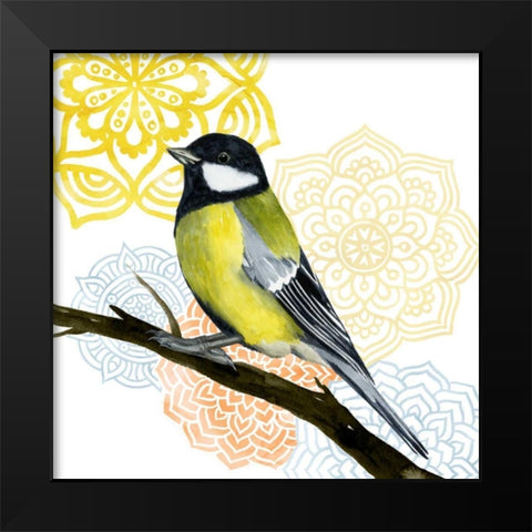 Mandala Bird III Black Modern Wood Framed Art Print by Popp, Grace