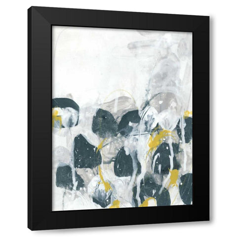 Stones Throw I Black Modern Wood Framed Art Print by Vess, June Erica