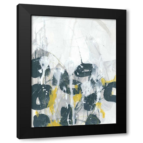Stones Throw II Black Modern Wood Framed Art Print with Double Matting by Vess, June Erica