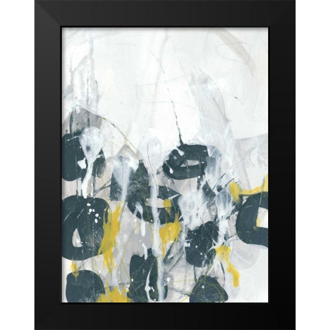 Stones Throw II Black Modern Wood Framed Art Print by Vess, June Erica