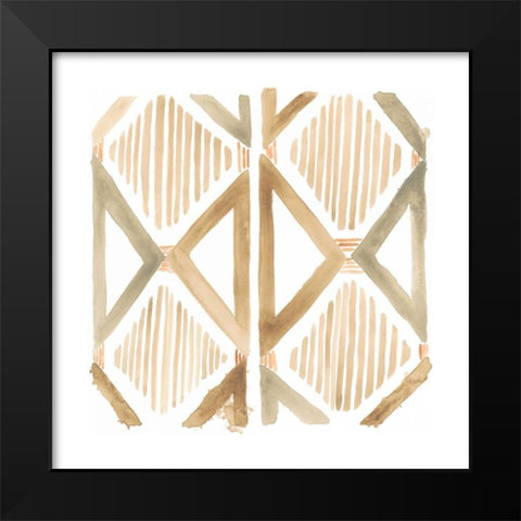 Mombasa Memories IV Black Modern Wood Framed Art Print by Vess, June Erica