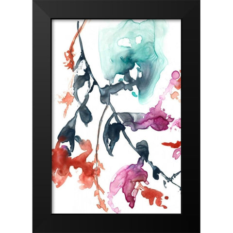 Hanging Fuchsia I Black Modern Wood Framed Art Print by Goldberger, Jennifer