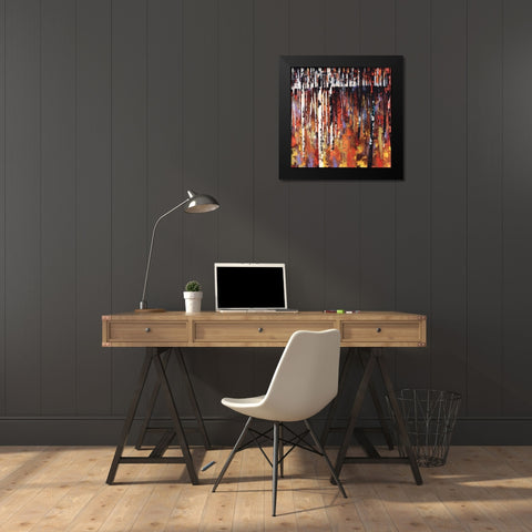 Into The Woods Again Black Modern Wood Framed Art Print by Edmunds, Sydney