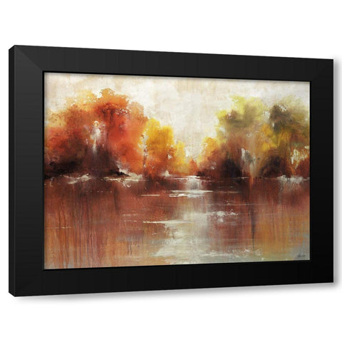 Jeweled Water Black Modern Wood Framed Art Print with Double Matting by Edmunds, Sydney