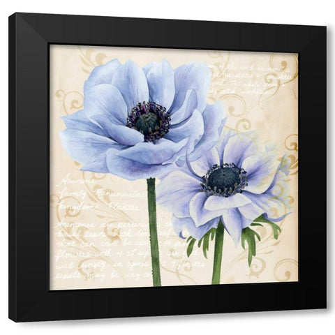 Elegant Anemone I Black Modern Wood Framed Art Print by Popp, Grace