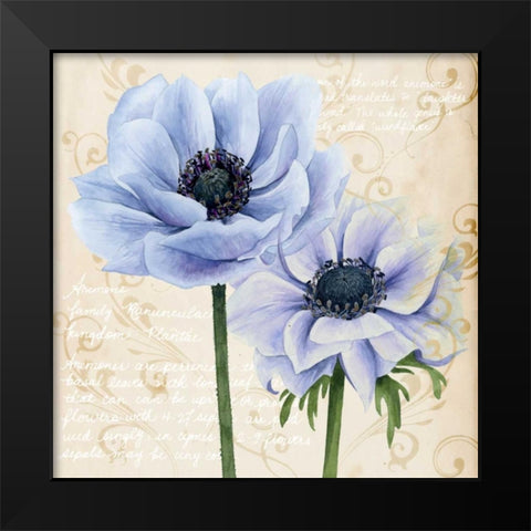 Elegant Anemone I Black Modern Wood Framed Art Print by Popp, Grace