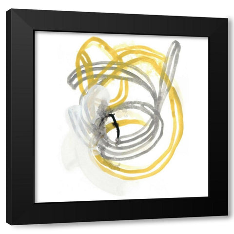 String Orbit I Black Modern Wood Framed Art Print by Vess, June Erica