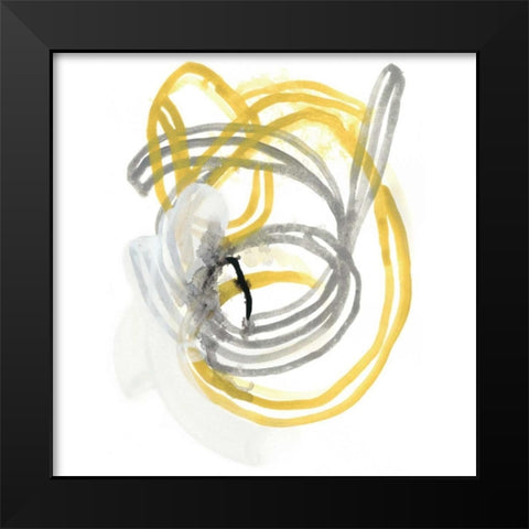 String Orbit I Black Modern Wood Framed Art Print by Vess, June Erica