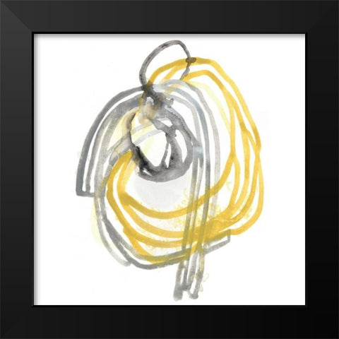 String Orbit II Black Modern Wood Framed Art Print by Vess, June Erica