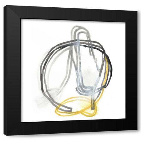 String Orbit IV Black Modern Wood Framed Art Print by Vess, June Erica