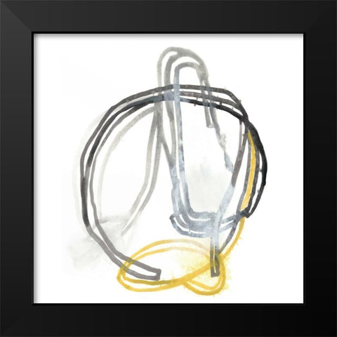 String Orbit IV Black Modern Wood Framed Art Print by Vess, June Erica
