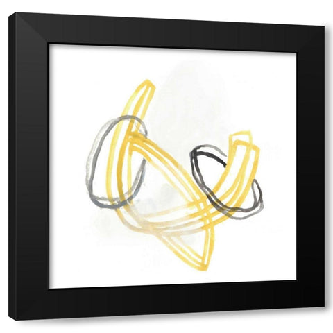 String Orbit V Black Modern Wood Framed Art Print by Vess, June Erica