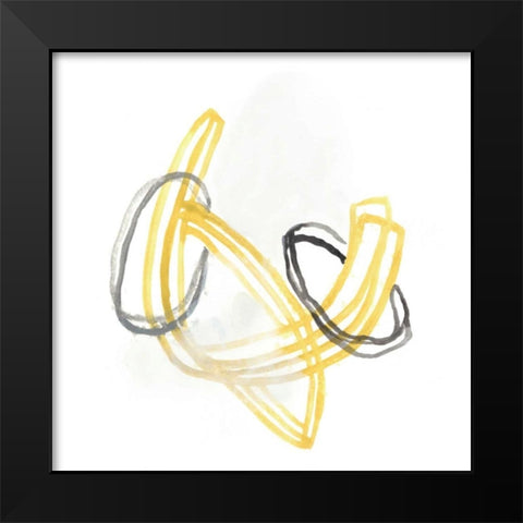 String Orbit V Black Modern Wood Framed Art Print by Vess, June Erica