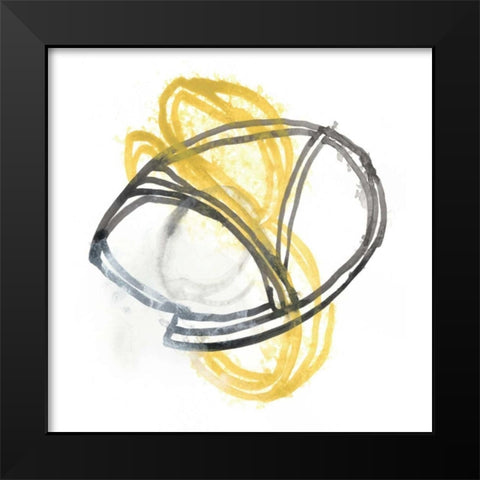 String Orbit VI Black Modern Wood Framed Art Print by Vess, June Erica