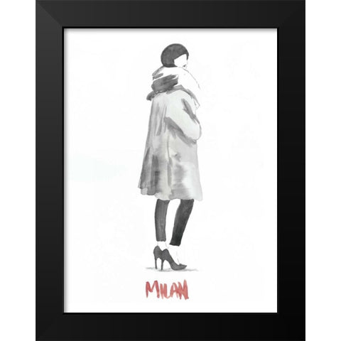 Fashion Week Sketch II Black Modern Wood Framed Art Print by McCavitt, Naomi