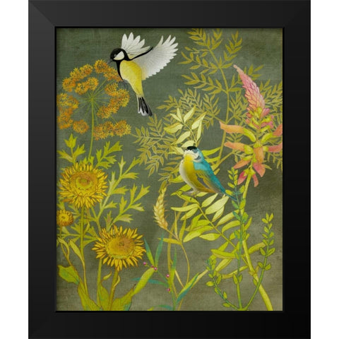 Birding I Black Modern Wood Framed Art Print by Zarris, Chariklia