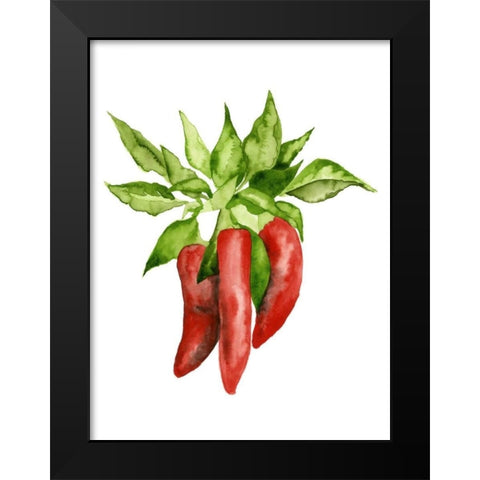 Watercolor Veggie II Black Modern Wood Framed Art Print by McCavitt, Naomi