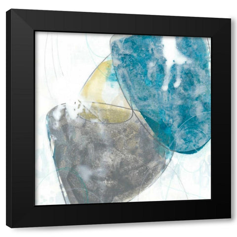 Stone Sweep I Black Modern Wood Framed Art Print with Double Matting by Vess, June Erica