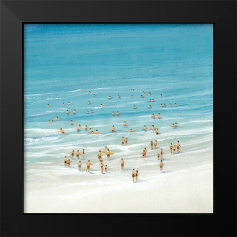 Ocean Swim I Black Modern Wood Framed Art Print by OToole, Tim
