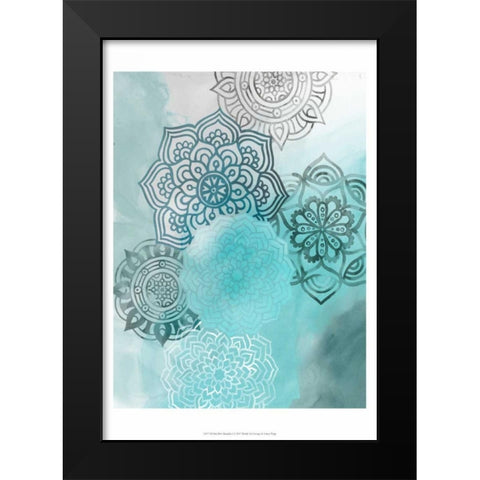 Ink Blot Mandala I Black Modern Wood Framed Art Print by Popp, Grace