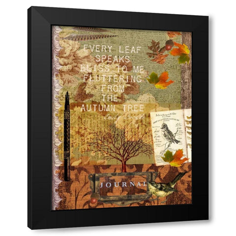 Collected Autumn II Black Modern Wood Framed Art Print by Lloyd, Sandy