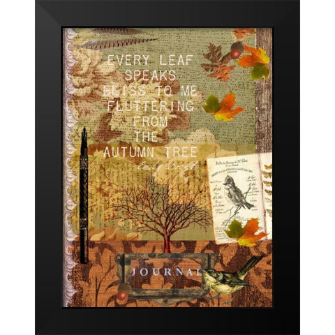 Collected Autumn II Black Modern Wood Framed Art Print by Lloyd, Sandy