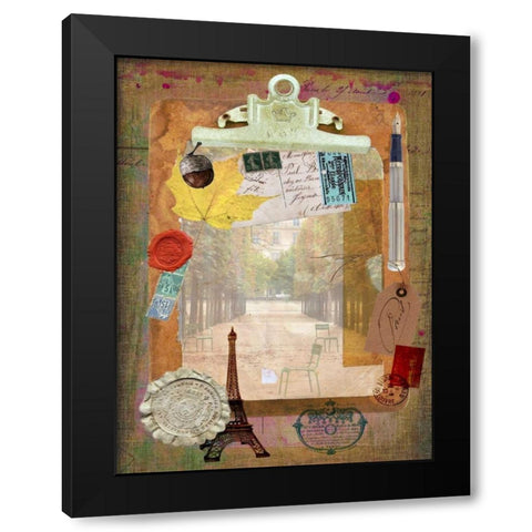 Collected Autumn III Black Modern Wood Framed Art Print with Double Matting by Lloyd, Sandy