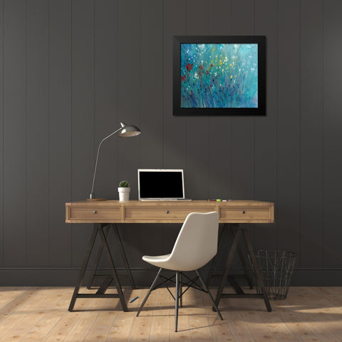 Blue Vision II Black Modern Wood Framed Art Print by OToole, Tim