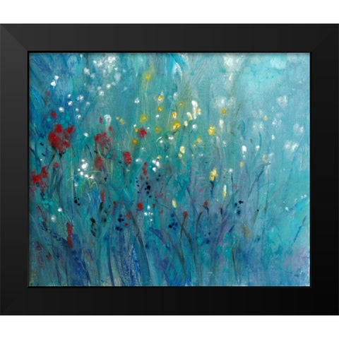 Blue Vision II Black Modern Wood Framed Art Print by OToole, Tim