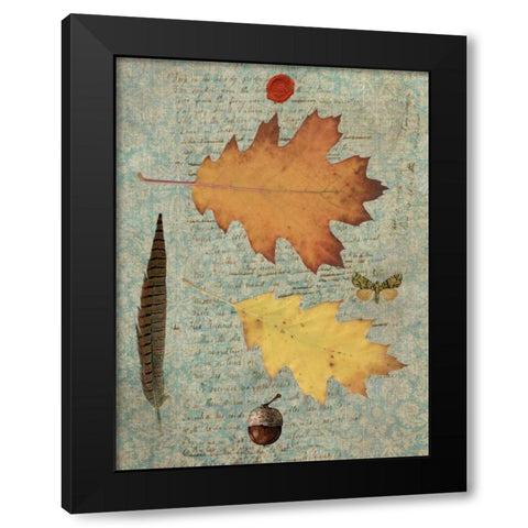 Autumn Leaf III Black Modern Wood Framed Art Print with Double Matting by Lloyd, Sandy