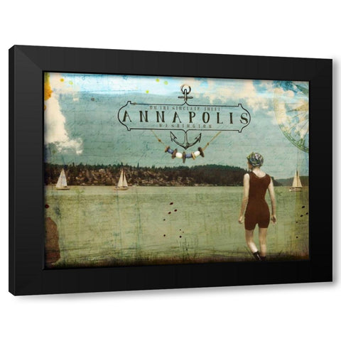 Annapolis Black Modern Wood Framed Art Print with Double Matting by Lloyd, Sandy