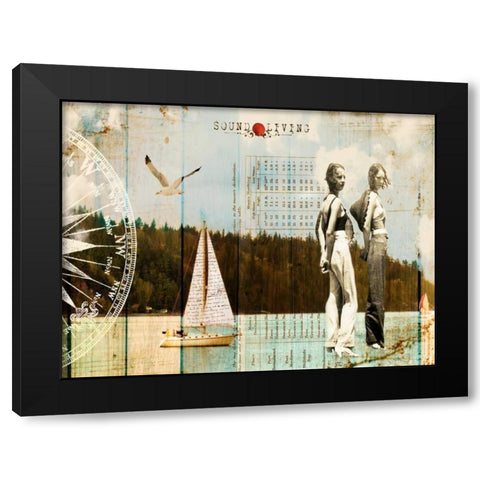 Sound Living Black Modern Wood Framed Art Print by Lloyd, Sandy