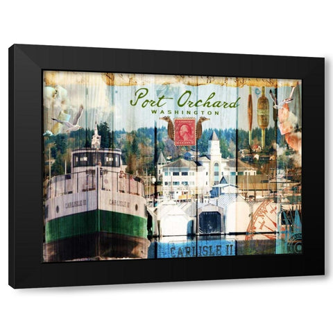 Taste of Port Orchard Black Modern Wood Framed Art Print with Double Matting by Lloyd, Sandy