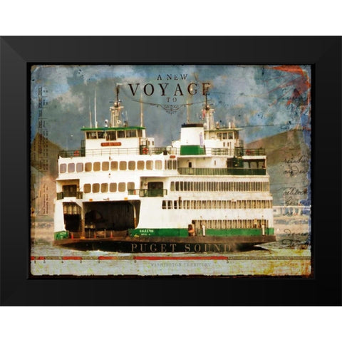 Voyage to Puget Sound Black Modern Wood Framed Art Print by Lloyd, Sandy